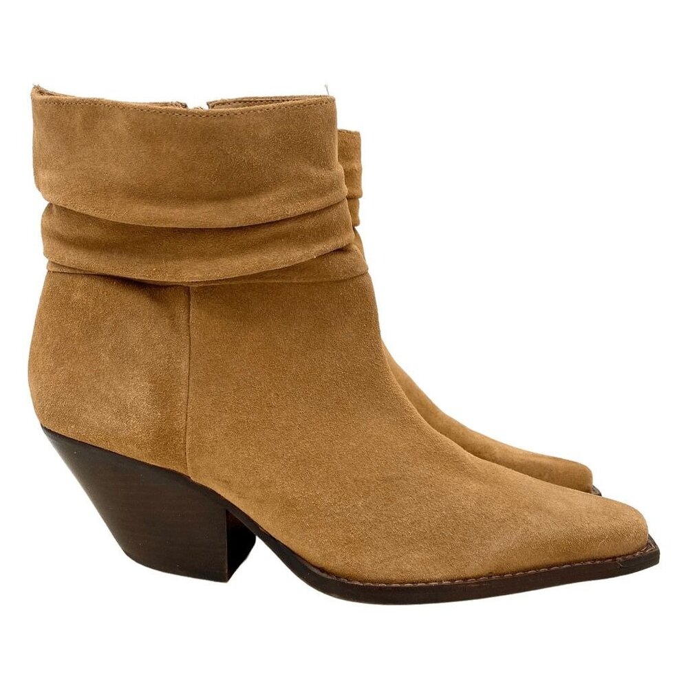 Vince Camuto Suede Leather Ankle Boots Nerlinji Western Slouch Size 9 NEW!